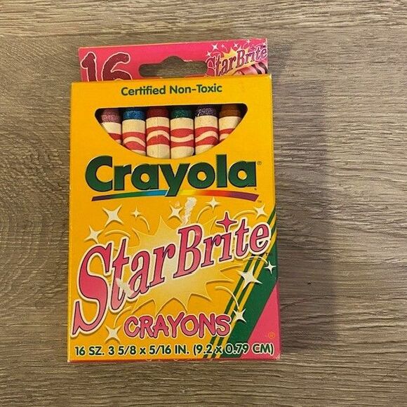 Vintage Crayola Star Brite Crayons 16 Pack 1997 Twinkle & Shine Rare New - Picture 1 of 2